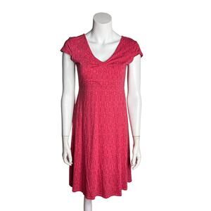 Toad & Co. Rosemarie Dress Women's Small Pink Short Sleeve Organic Cotton Blend